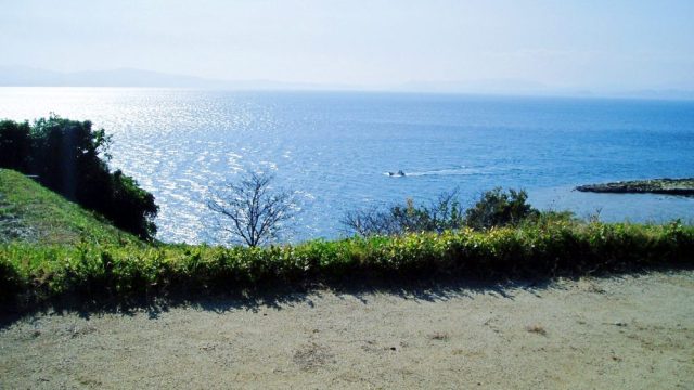 城跡から有明海を望む